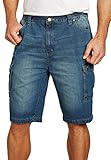 Liberty Blues Men's Big & Tall Denim Cargo Shorts, Blue Wash Big-54