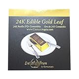 DeiAurum: 24K Edible Gold Leaf Sheets, Booklet, 3,3/8