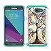 for Samsung Galaxy J3 Emerge Case, J3 Prime / J3 2017 / J3 Mission / J3 Luna Pro / J3 Eclipse/Express Prime 2 / Amp Prime 2 / Sol 2 Case, LEEGU Dual Layer Heavy Duty Protective Case - Love Tree