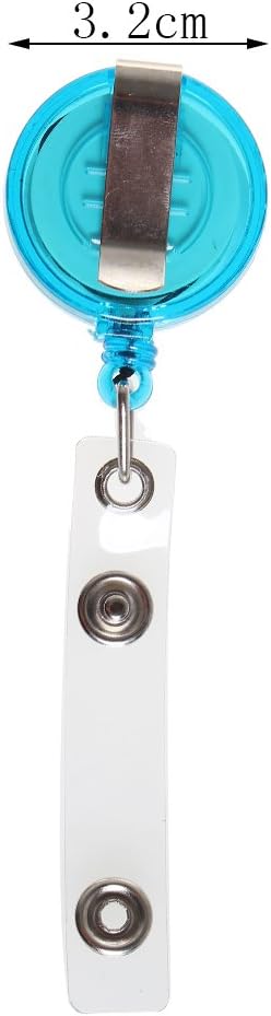 ofoen 12 Pcs Retractable Lanyard, Translucent Id Badge Holder, Keyring Badge Reel Clip for Cards (Assorted Colors) - Image 5