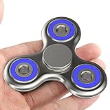 The Anti-Anxiety 360 Spinner Helps Focusing Fidget Toy [3D Figit] Tri-Spinner EDC Focus Toy for Kids & Adults - Best Stress Reducer Relieves ADHD Anxiety Boredom Metal Bearing (Chrome Silver)