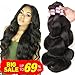 Bestsojoy 10A Brazilian Body Wave 3 Bundles 100 Human Hair Bundles Virgin Brazilian Hair Body Wave Natural Color (16 18 20)