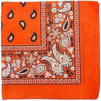 Paisley 100% Polyester Unisex Bandanas - 5 Pack