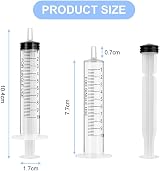 OFFCUP 20Pcs 10ml Plastic Syringes No Needle with Luer Slip Tip Refilling view 2