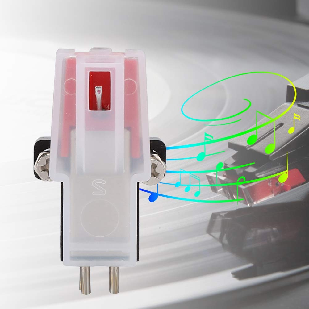 Q1 Phonograph , Red Moving Magnet Dual Needle, Replacement Phonograph & Record Player Turntable Needle