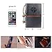 Vintage Refillable Journey Diary,Premium PU Leather Classic Embossed Travel Journal Notebook with Blank Pages and Retro Pendants (Gray)