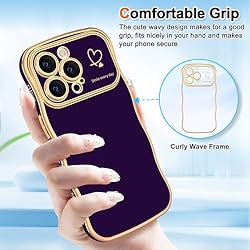 Hython for iPhone 15 Pro Max Case Cute Curly Wave