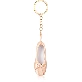 Josojoou Ballet Pointe Shoe Keychain Dance Keychain Mini Pointe Shoe Ornament for Dancer Ballerina Backpack, Dance Bags