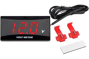 Voltage Meter | Tester Gauge LCD Display 0-20V,Electric Digital Battery Monitor Indicator,for Car Automotive Motorcycle Truck