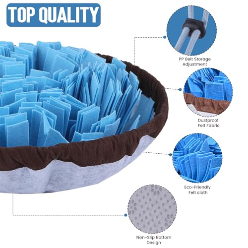 PET ARENA Adjustable Snuffle mat for Dogs, Dog Puzzle Toys, Enrichment Pet Foraging mat for Smell Training and Slow Eating, Stress Relief Interactive Dog Toy for Feeding, Dog Mental Stimulation Toys