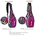 Sling Bag Backpack Chest Shoulder Compact Fanny Sack Satchel Outdoor Bike nylon fabric Purplish-Red, by LC Prime