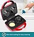 Holstein Housewares HF-09036R Waffle Bowl Maker - Red/Stainless Steel