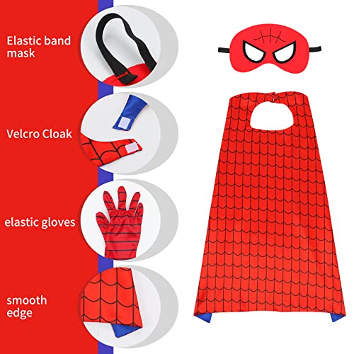 Children\'s superhero cape, mask + launcher, superhero mask and cape, suitable for role-playing, birthday gifts for boys, superhero party