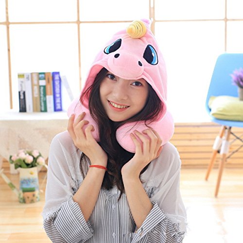 Unicorn U Pillow Flyfish Travel Neck Pillow Microbead Polyester