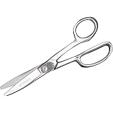 Gingher 8" Utility Fabric Shears, Heavy Duty Fabric Scissors | Cuts Through Thick Materials like Suede, Leather, Vinyl, Medical Tape &amp; More, Premium Hand-Finished Forged Steel