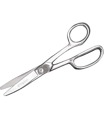 Ciseaux De Couturier Gingher 8 Pouces - Pointes Rondes, Acier Chromé - Pour Tissus, Travaux Manuels, Coupe Précise