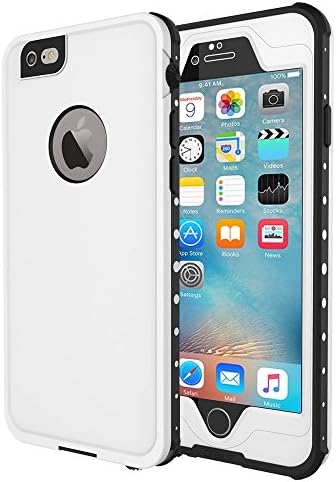 iPhone 6 / iPhone 6 Plus Waterproof Case, IP68 Protection Rating Waterproof Snow-proof Shockproof and Dirt-poof Protective Case for iPhone 6s / iPhone 6s Plus (White, iPhone 6 PLUS / iPhone 6s PLUS)