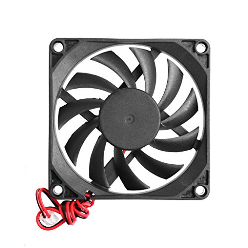 BYNNIX 12V 2-Pin 80x80x10mm PC Computer CPU System Heatsink Brushless Cooling Fan 8010
