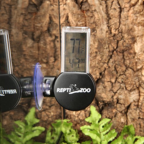 REPTI ZOO Reptile Terrarium Thermometer Hygrometer Digital Display Pet