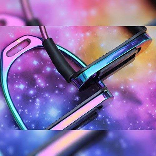 Amidale RAINBOW FLEXI SAFETY STIRRUPS HORSE RIDING BENDY IRONS S. STEEL BNWT 4.75 INCHES