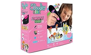 3Doodler Start Powerpuff Yourself Licensed 3D Pen Set for Kids, Black Pen, with 4 Packs of Plastic Filaments