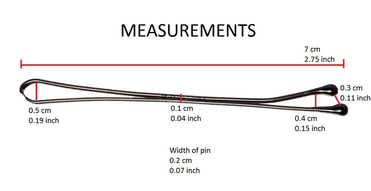 Kleravitex 2.75" Jumbo Bobby Hair Pins Black Tipped Flat Style. Perfect For Rollers - 100 pieces Tub Made in USA : Beauty