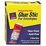 Avery 00134 Glue Stic for Envelopes.26 oz, Stick, 3/Pack