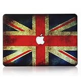 Hot Sale New Design Cut Logo Hard Skin Rubberized UK Flag Case Sleeve Cover for Macbook Pro(with DVD) 13.3