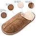 KISS GOLD(TM Womens Slipper, Slip-On House Slipper Cozy Fleece Bedroom Slippers Khaki