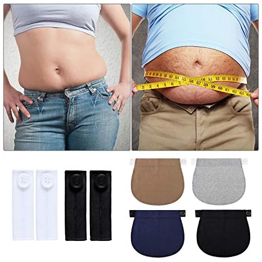 Belly Band for Pregnancy Seamless Stretch Adjustable Support Belt Button Extender for Pants