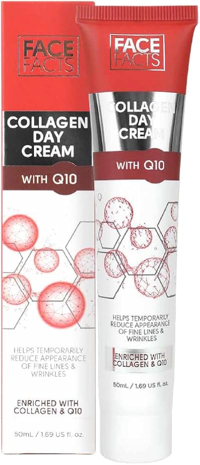 Face Facts Collagen Q10 Day Cream 50ml Soften Smooth Reduce Fine Lines