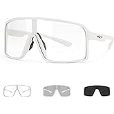 WGKVP Photochromic Cycling Glasses Men Sports Sunglasses Women for Running Bike Golf Bicycle, UV400 Protection