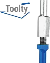 TOOLTY Mixing Paddle Extension Bar M14 Thread Galvanised Steel 200mm DIY view 3
