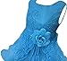 Shiny Toddler Little Girls Embroidered Beaded Flower Girl Birthday Party Dress with Petticoat 7t-8t(Tag 130),Turquoise