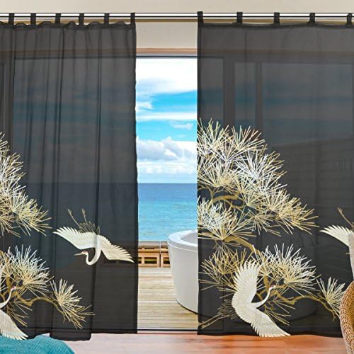 Usaki ユサキ おしゃれ 薄手 柔らかい シェードカーテン紗 ドアカーテン きれい 和柄 和風 花柄 和室 装飾 窓 部屋 玄関 ベッドルーム 客間用 遮光 カーテン 幅 140cm X丈 210cmx2枚組 B01jz2w7jk 3 199円 人気海外一番 100 品質保証 全品送料無料 即日出荷