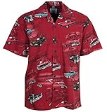 Pontiac Firebird GTO Classic Cars Hawaiian Camp Shirt by David Carey (L)