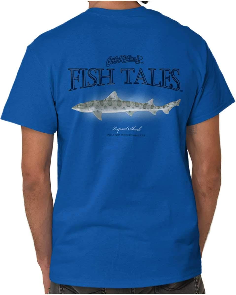 McFinns Fish Tales Leopard Shark Fishing T Shirt