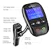 QPAU Bluetooth FM Transmitter, Wireless In-Car Hands-free Talking Music Active Showing W 1.44 Inch Display and 3 Ports USB Car Charger (Black)