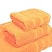 PROMIC 100% Cotton Bath Towel Set, 6 Piece Includes 2 Bath Towels, 2 Hand Towels, and 2 Washcloths – Highly Absorbent and Softness, Fade-Resistant, Fall Decor Idea, Orange