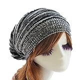 Menglihua Oversized Warm Fashion Hip-hop Knit Crochet Slouchy Baggy Beanie Hat Cap