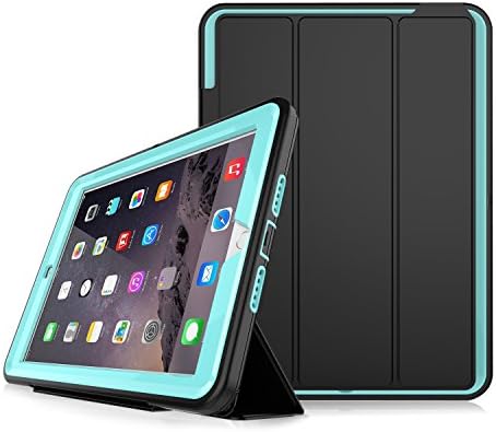 Samsung Galaxy Tab S3 Case(SM-T820/T825) ,Slim Heavy Duty Shockproof Rugged Case Three Layer Hard PC+Silicone Hybrid High Impact Resistant Full Body Protective Case (sky blue)