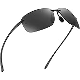 JIM HALO Sport Sunglasses for Men Women TR90 Rimless Frame for Running Fishing Cycling Driving