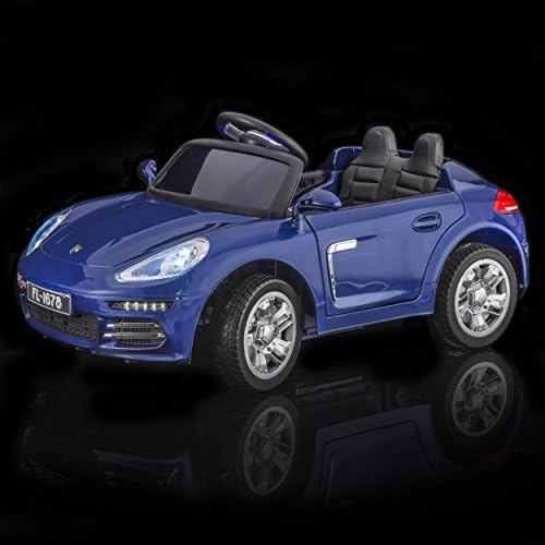SPORTrax BoxCar Kid's Ride On Car, Battery Powered, Remote Control w/FREE MP3 Player - Blue