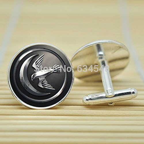 Pretty Lee Game Of Thrones Inspired House Arryn In Silver Cufflinks Glass Cabochon Cufflinks C3721