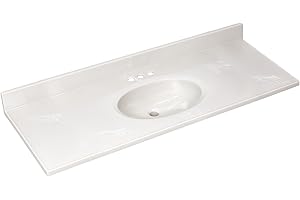 49-Inch Cultured Marble Vanity Top with Backsplash, Improved Packaging, Ivory Swirl – Design House, 586305