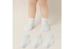 Toddler Socks Non Slip Grip Cute Cotton Baby Socks 12 Pack for Toddler Boys Girls Kids