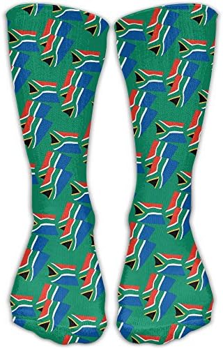 South Africa Flag Mode Casual Socks Crew Socks Crazy Socks Soft Breathable For Sports Athletic Running