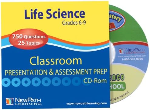NewPath Learning Middle School Life Science Interactive Whiteboard CD-ROM, Site License, Grade 6-9