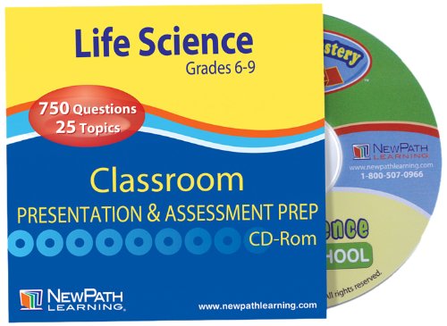 NewPath Learning Middle School Life Science Interactive Whiteboard CD-ROM, Site License, Grade 6-9