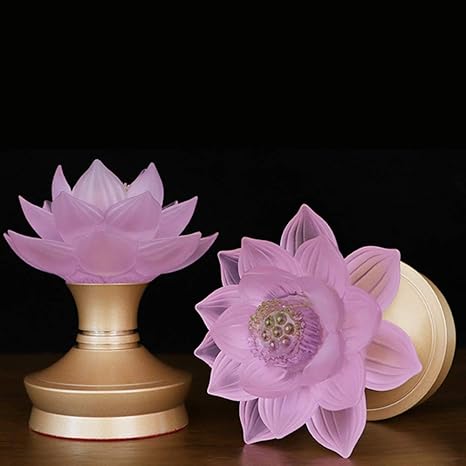 Amazon 蓮華灯 蓮の花 瑠璃 蓮の花 造花 光る蓮の花 仏花 ロータス 蓮華 置物 インテリア 花 ハス Led はすはな インテリア照明 お盆 仏具 仏壇 仏前 法事 法要 お彼岸 葬式 命日 霊前灯 ピンク 2個セット 仏壇 神前用灯籠 オンライン通販